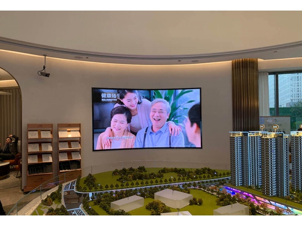 P3 indoor full-color installation of Binjiang Tiandi Marketing Center in Yuelu District, Changsha is completed